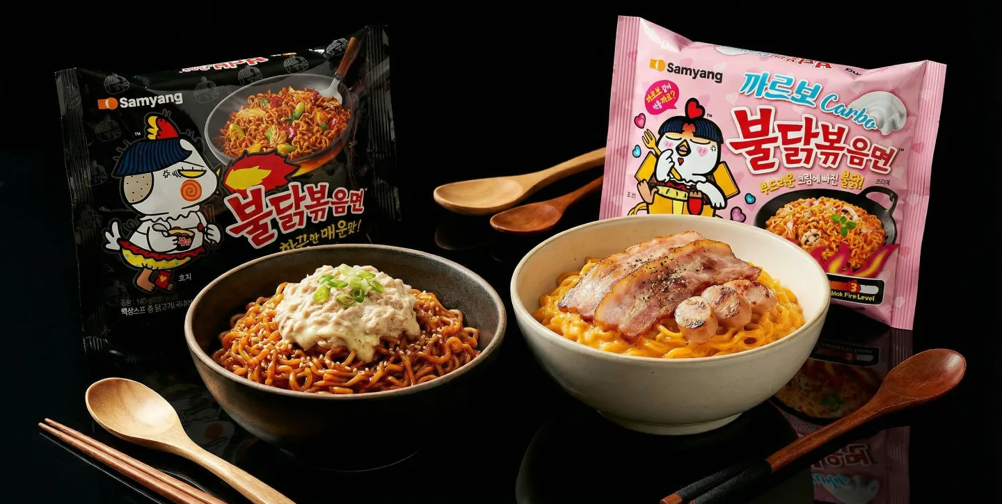 불닭볶음면과 까르보 불닭에 가장 잘 어울리는 음식 조합은 무엇일까?