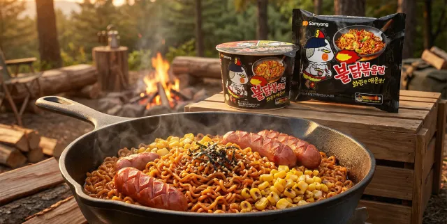 캠핑에서 뭐 해먹지? 불닭으로 만드는 초간단 캠핑 음식 4가지