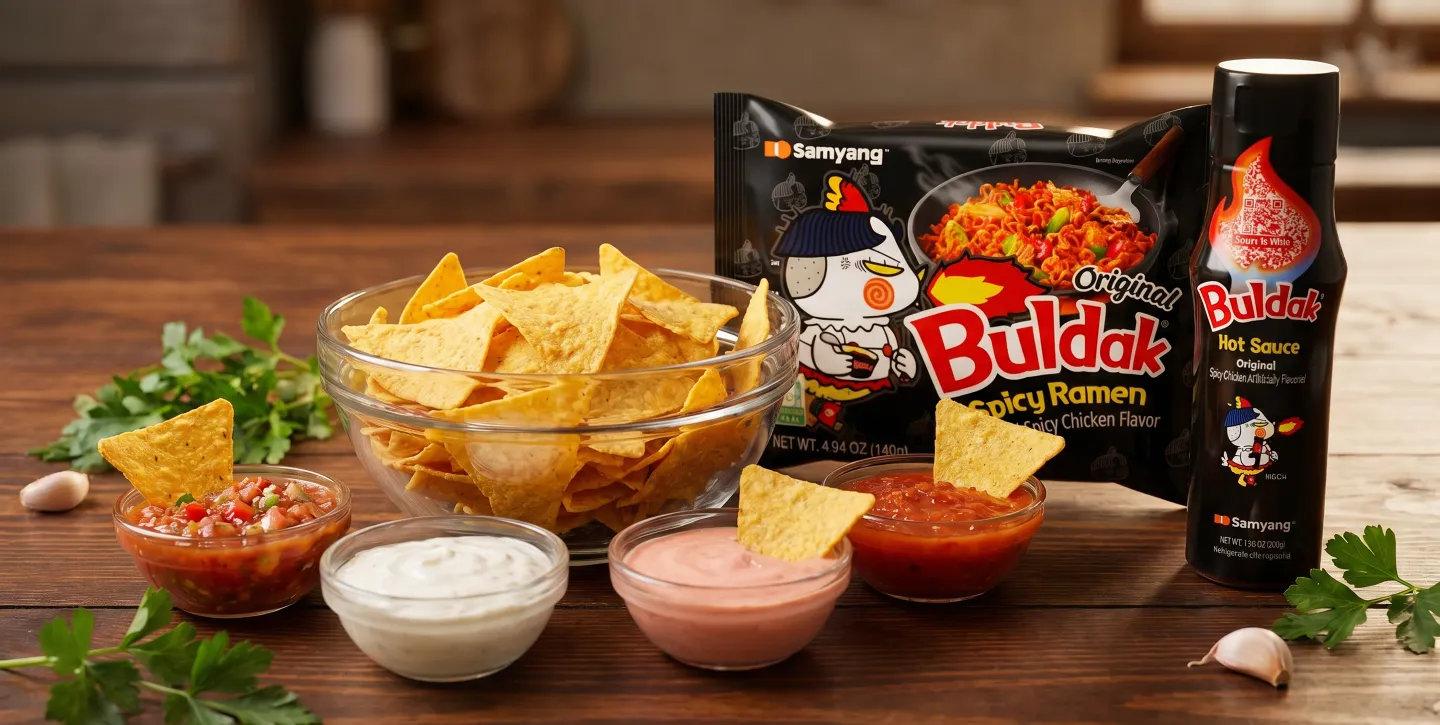5 Buldak Dipping Sauce Recipes for Chips, Fries, and Party Snacks