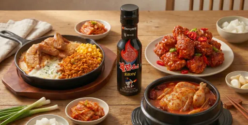 불닭을 활용한 3가지 닭요리 레시피 : 양념치킨, 누룽지 통닭, 삼계탕