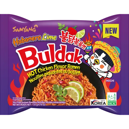 Mì khô gà vị chua cay Buldak