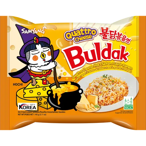 Mì khô gà phô mai Quattro Buldak